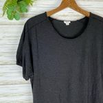 Aritzia Wilfred Dark Charcoal Slouchy Raw Hem Tee Photo 3