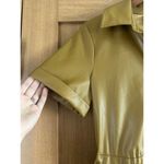 Who What Wear  Faux Leather Camel Button Down Midi Dress Women’s size Small Photo 4