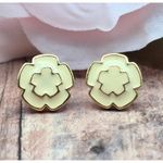 Monet Lot of 2 Dainty Earrings Cream Stud Flowers & Oman Drop Pearl & Rhinestone Photo 4