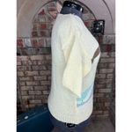 sweater vintage 1980s pastel geometric blue yellow pink Size L Photo 9