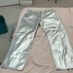 Madewell The ‘90s Straight Jean in Silver Foil Photo 8