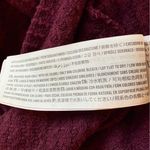 Hollister Burgundy Waffle Oversized Cropped Hoodie Sweater Medium Photo 6