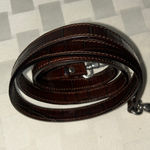 Crocodile Embossed Brown Leather Strap Purse/Bag Photo 1