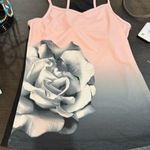 Xersion Pink and Gray Rose Tank Top. Workout!  Size medium! Photo 0