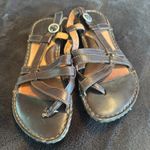 Born Brown Womens Size 9 Leather Thong Sandals Strappy Comfort Casual Shoes Photo 1