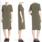 Eileen Fisher Olive Tee Shirt Midi Dress Photo 2