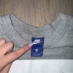 Nike  Gray & White Cropped T-Shirt - Size Medium Photo 1