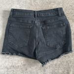 SheIn denim shorts. Ripped detail on front. 2” inseam Color- black. Size- med Photo 2