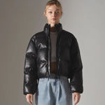 Endless Rose Cropped Puffer Jacket — Black — XS — NWT Photo 2