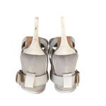 joe's jeans  Women's Mesh Peep‎ Toe Cross Strap Buckle Heel Sandal Size 9M Photo 3