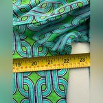 Ibkul Women XL Golf 1/4 Zip Pullover Green geometric Long Sleeve Mesh Cool Top Photo 4