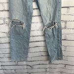 PacSun  Dad Jeans Straight Light Wash High Rise Distressed Women’s 24 Button Fly Photo 3