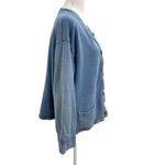 Poetry Hemp Organic Cotton Blend Sweater Cardigan Jacket Ocean Blue size 14 Photo 1