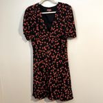 STAUD  Milla Poppy Field floral mini dress v neck summer size 12 Photo 1