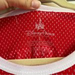 Disney  Parks Minnie Mouse mesh baseball jersey t-shirt red white stripe summer Photo 3