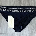 Shoshanna  Swimwear Women's Black/White Smocked Waistband Bikini Bottoms sz P Photo 0