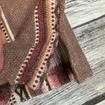 Wall Flower Womens Aztec Knit Long Sleeve Shirt Brown Black Tan Pink M Med Medium Photo 6