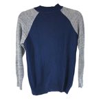 ASOS  Petite Womens Sweater Crew Neck Knit Navy Blue Gray Size 1 Photo 1