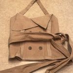 Making the Cut Deconstructed Strapless Corset halter Top size Medium corduroy Photo 6