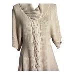 Calvin Klein  Jeans Cowl Neck Cable Stitched Flare Sweater. SZ. L Photo 2