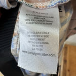 Corey Lynn Calter Antrhopologie Midi Slip Skirt Colorful Size Medium Satin Slit Blue Photo 5