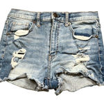 Aeropostale Aero Cheeky Short Distressed Blue size 4 Photo 0