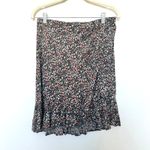 Rails NWT Lara Floral Ruffle Hem Mini Skirt Black Vintage Large Cottage Romantic Photo 4