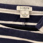 J.Crew  Size M Navy Blue White Stripe Cotton Long Sleeve Pullover Shirt Dress Photo 9