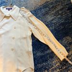 Ralph Lauren Collection Charley Silk Shirt Trench Style RW2019 White Size 8 Photo 12