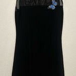 Y2K Finesse Black Dress with Blue Butterfly Accents Size M Photo 0