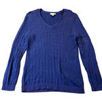 Ann Taylor  LOFT Women’s Blue Pull-on V-neck  Sweater XL Photo 0