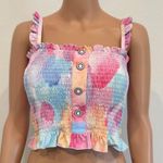 Rad Swim Betsy medium smocked ruffle tankini swim top SW2 2964 Blue Photo 9