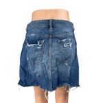 DL1961  Womens Blue High Rise Distressed Frayed Mini A-Line Denim Jeans Skirt 29 Photo 1