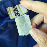 Vintage 70s 2pc Blue White Wide Leg High Rise Pants Crop Top S M 4 6 Size M Photo 9