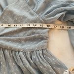 American Eagle  Outfitters Baby Blue V Neck Chiffon Blouse M Photo 4