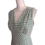 TAYLOR Green Boucle Stretch Drop Waist Ruffle Dress Size 8 Photo 5