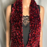 Source Unknown Scarf Red And Black Feathery Soft Neck Warming Casual Versatile Photo 0