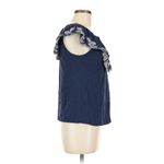 Anthropologie Moulinette Soeurs Embroidered Nautical Navy Sz Medium Top Photo 3