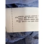 ZARA Womens Blue Textured Ruched Cowl Neck Short Cap Sleeve Blouse Top Size L Photo 3