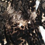 MILANO snake skin print pattern long sleeve Sheath dress brown/black size Large Photo 4