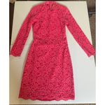 H&M Women's Pink Floral Lace Cutout Short Dress - Long Sleeve Coquette Size 6 Photo 11