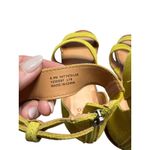 Frye and Co. Lena Ankle Strap Suede Sandals Women’s 8.5M Yellow Lime Green Size 8.5 Photo 5