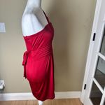 BCBGeneration  Red One Shoulder Jersey Drape And Tuck Dress Size Small Photo 5