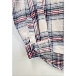 Women's American Eagle Cream/Blue/Red Plaid 100% Cotton Flannel Shirt Photo 1