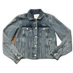 Paige  Denim Rowan Jacket Womens XS Raw Hem Blue Jean Pockets Photo 0