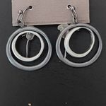 J. Jill Double Circle French Hook Earrings NWT Mother's Day Gift Silver Photo 1