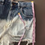 Abercrombie & Fitch Y2K Vtg Dip Dye High Rise Cut Off Denim Shorts 8 Distressed Photo 6