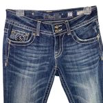 Miss Me Jeans Women’s Size 27 capri blue Denim Rhinestone Embellished Pockets Photo 1