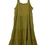 The Drop Women's Britt Tiered Maxi Tent Dress Green Size 2X Photo 0