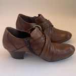 Born Nova Brown Burnished Leather Booties Straps Buckle Heel Western Women’s 7M Size 7 Photo 14